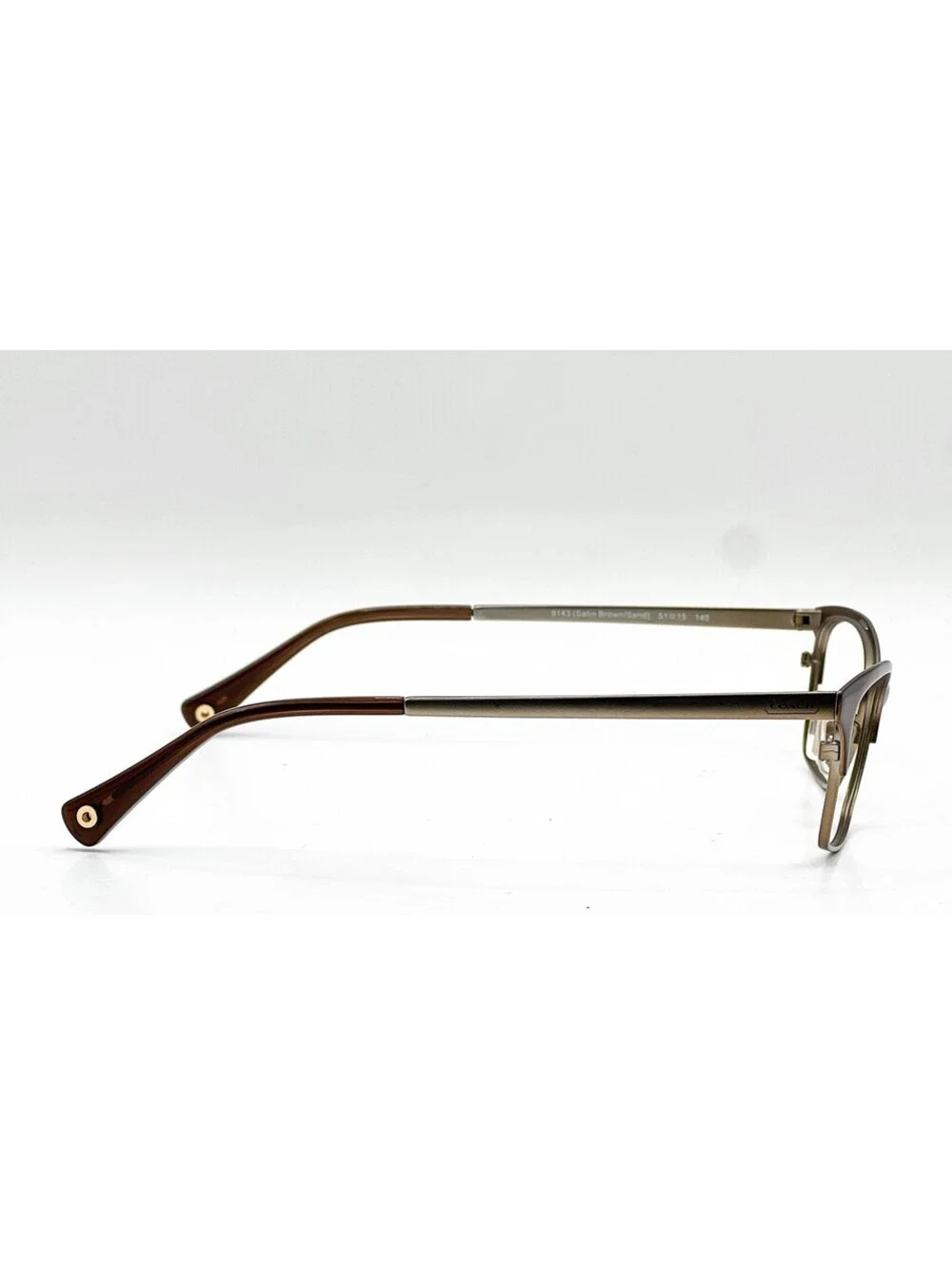 Coach HC 5041 9143 Satin Brown Sand Rectangle Authentic Eyeglass Frames 51-15